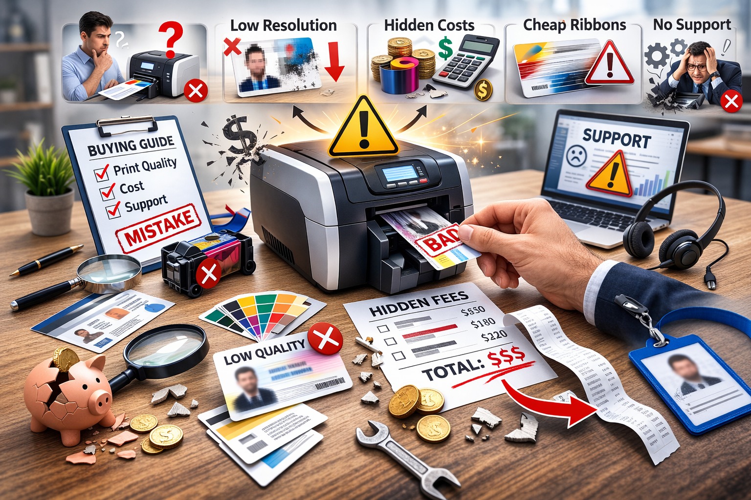 اشتباهات رایج حین خرید پرینتر کارت شناسایی