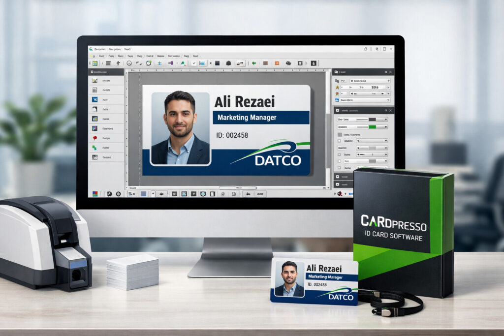 نمونه طراحی کارت شناسایی با نرم‌افزار Cardpresso