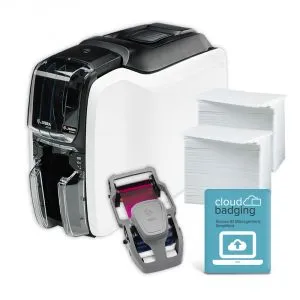 پرینتر کارت یک‌رو Zebra ZC100 LT سری LT همراه با بسته کامل