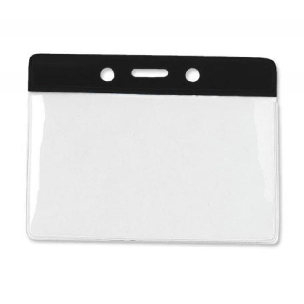 Black Bar - Horizontal - Government and Military Badge Holder - 100 per pack