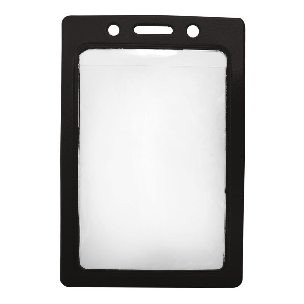 Black Color Frame - Vertical - Vinyl Badge Holder - 100 per pack