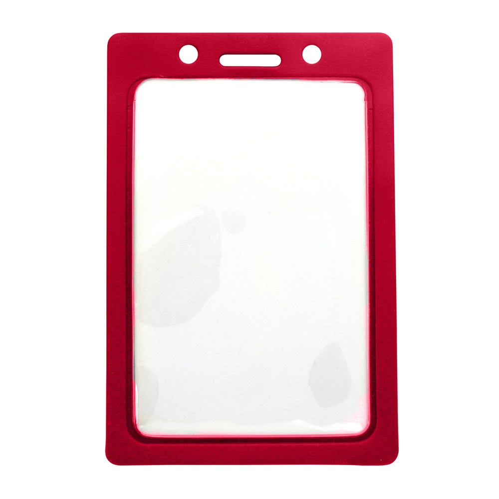 Red Color Frame - Vertical - Vinyl Badge Holder - 100 per pack
