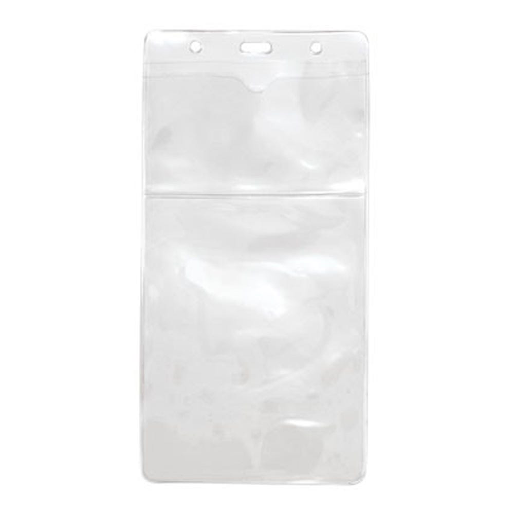 Clear Vinyl - Vertical - 2-Pocket Event Card Holders - 100 per pack