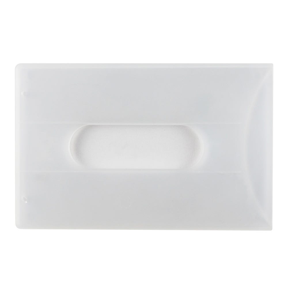 Clear Frosted Bank Card Holder w/ Thumb Holes - 100 per pack