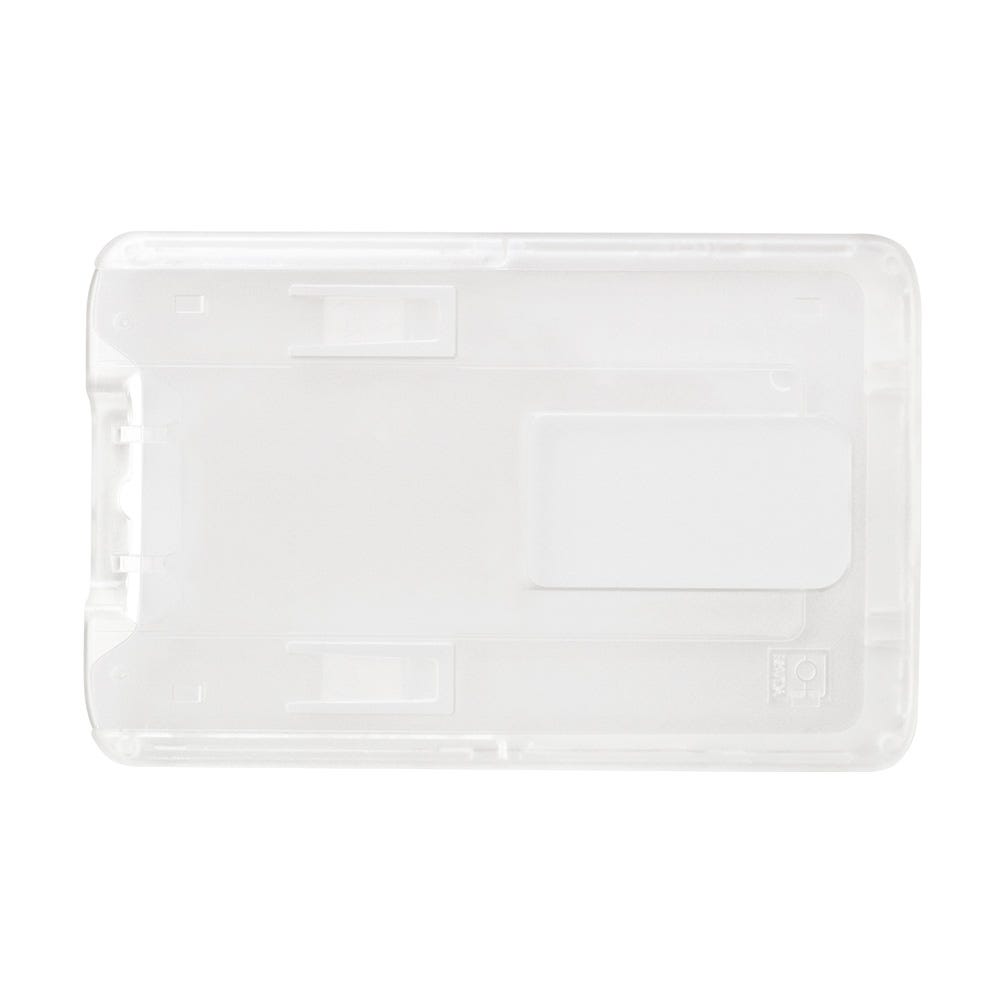 Clear Frosted - Vertical - Rigid Plastic Badge Holder - 50 per pack