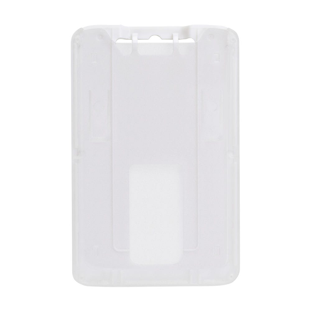 White Frosted - Vertical - Rigid Plastic Badge Holder - 50 per pack