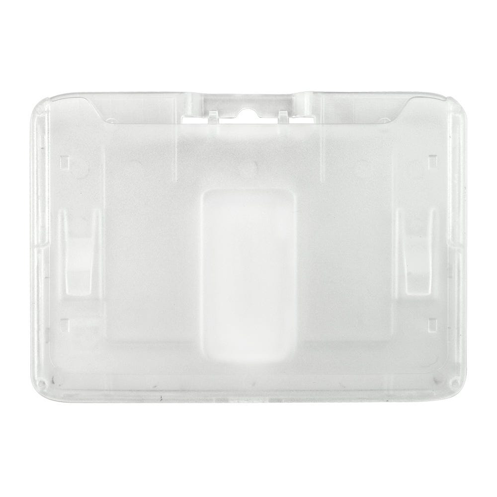 Clear Frosted - Horizontal - Rigid Plastic Badge Holder - 50 per pack