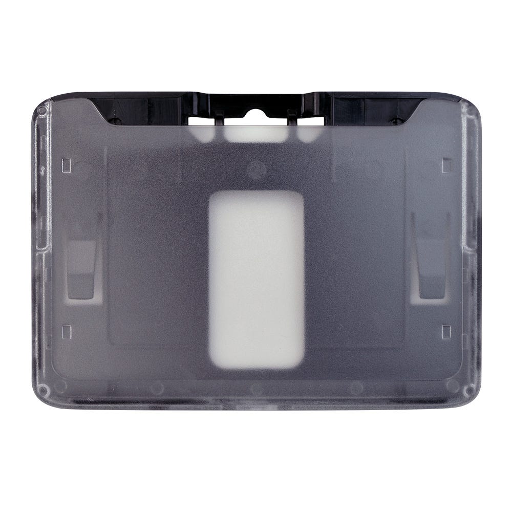 Black Frosted - Horizontal - Rigid Plastic Badge Holder - 50 per pack