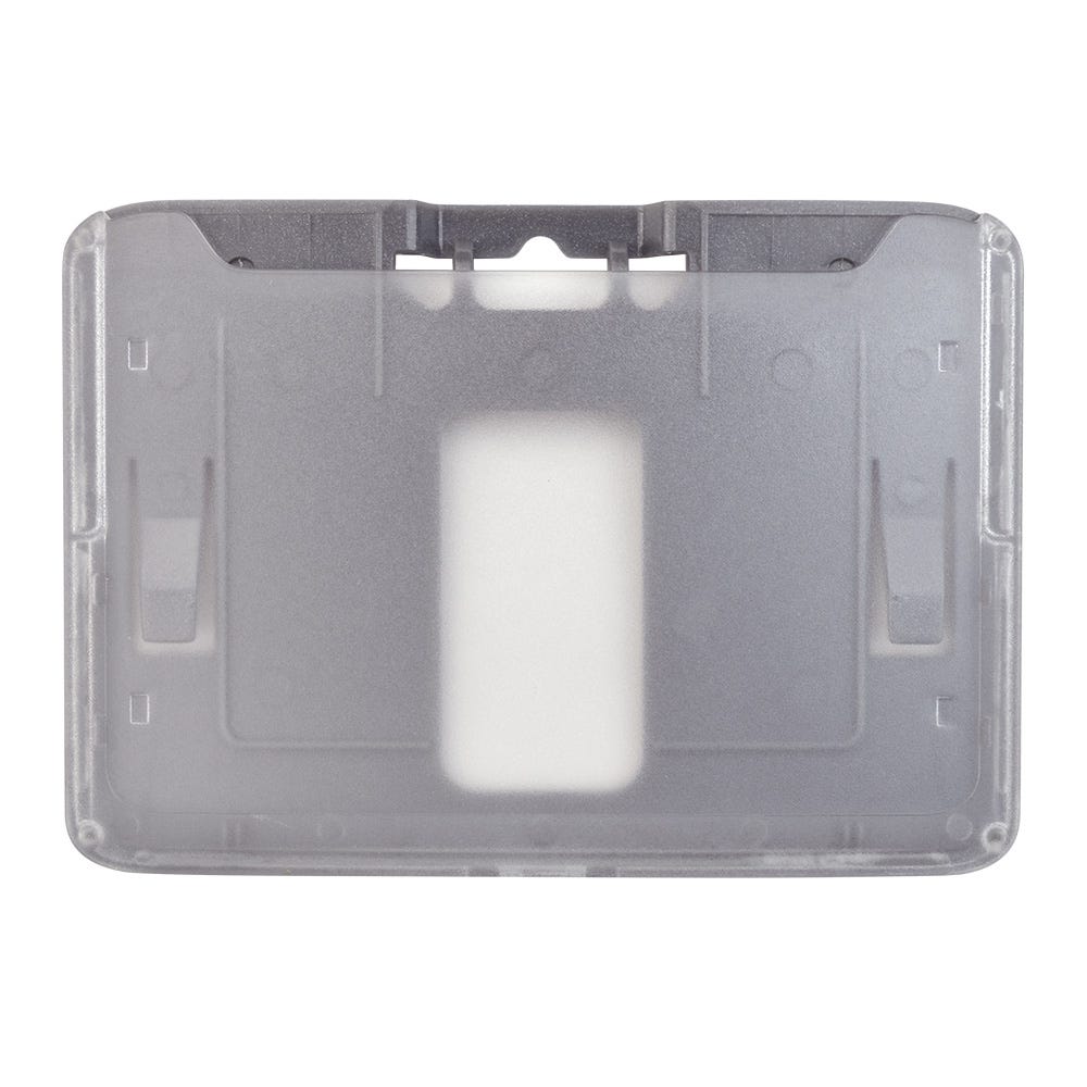 Metallic Gray - Horizontal - Rigid Plastic Badge Holder - 50 per pack