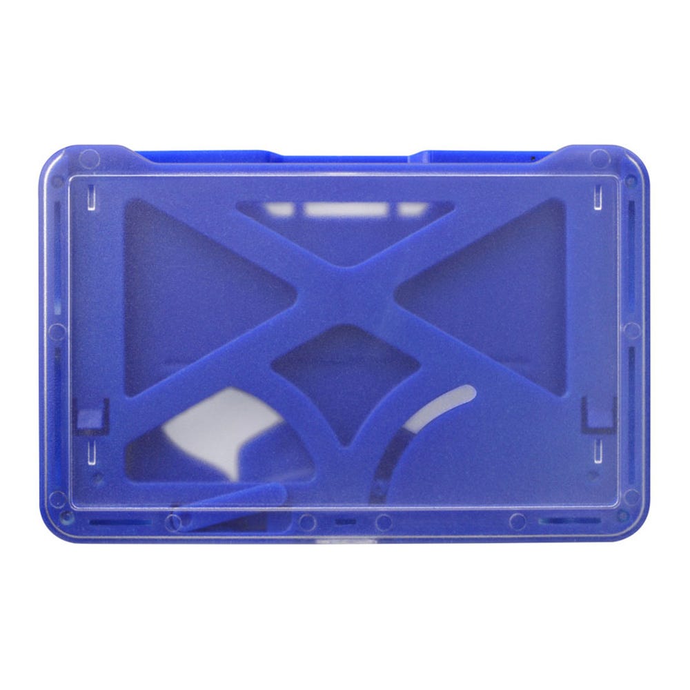 Blue Multi-Card - Horizontal - Frosted Rigid Badge Holder - 50 per pack