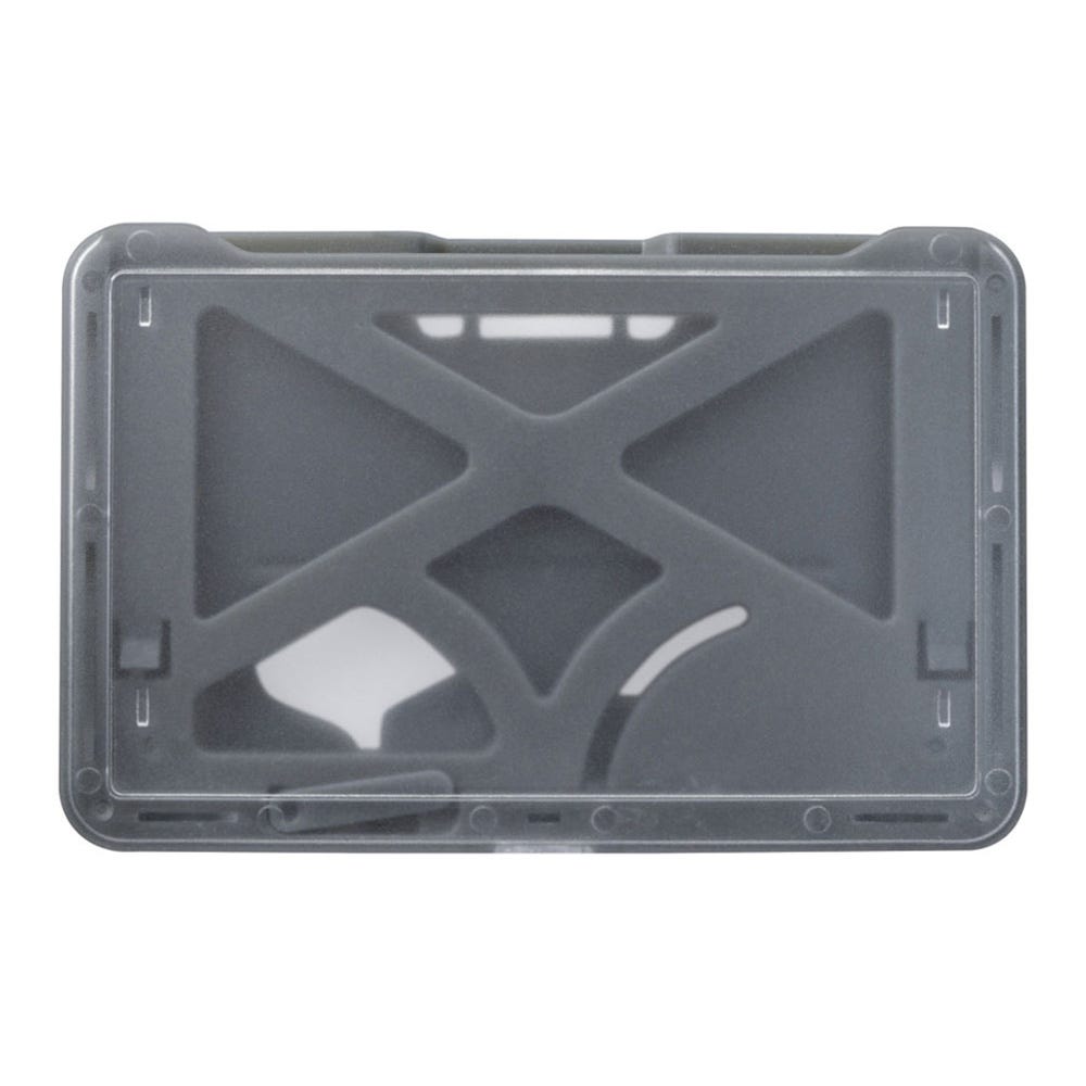 Gray Multi-Card - Horizontal - Frosted Rigid Badge Holder - 50 pack