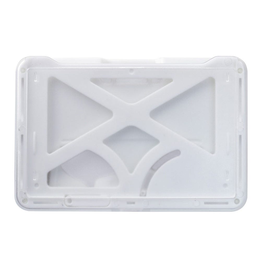 White Multi-Card - Horizontal - Frosted Rigid Badge Holder - 50 pack