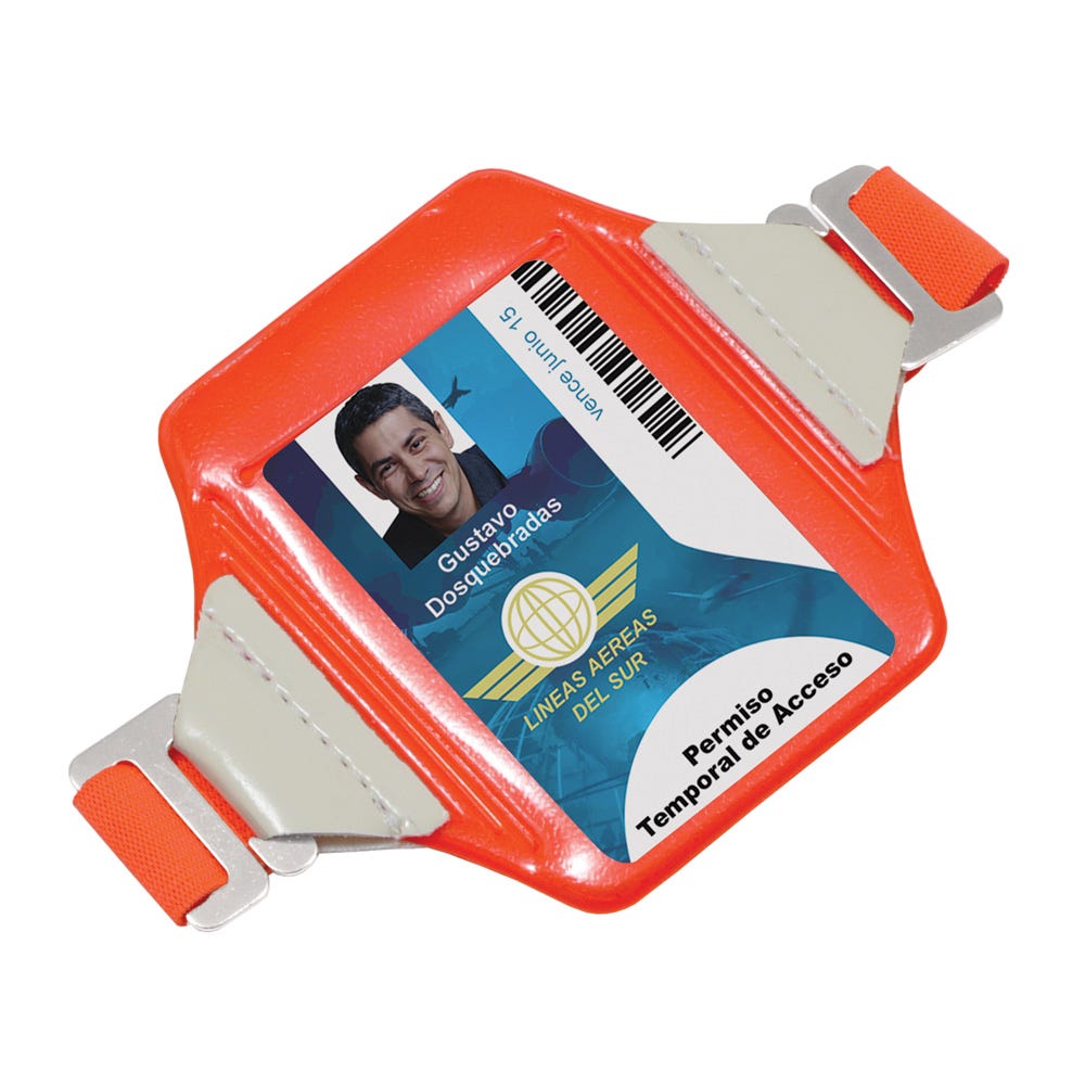 Orange Reflective - Vertical - Arm Badge Holder - 100 per pack
