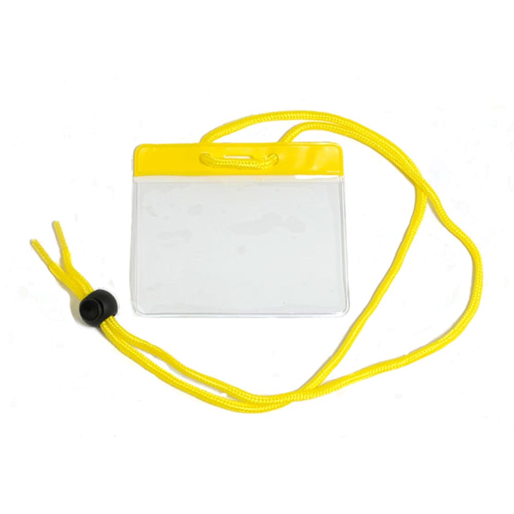 Yellow Color Bar - Horizontal - Government and Military Badge Holder w/ Neck Cord - 100 per pack