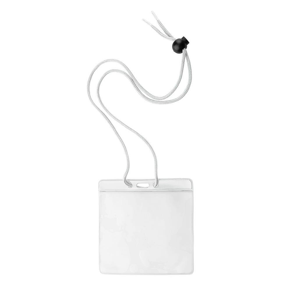 White Bar - Horizontal - Large Event Badge Holders w/ Neck Cord - 100 per pack