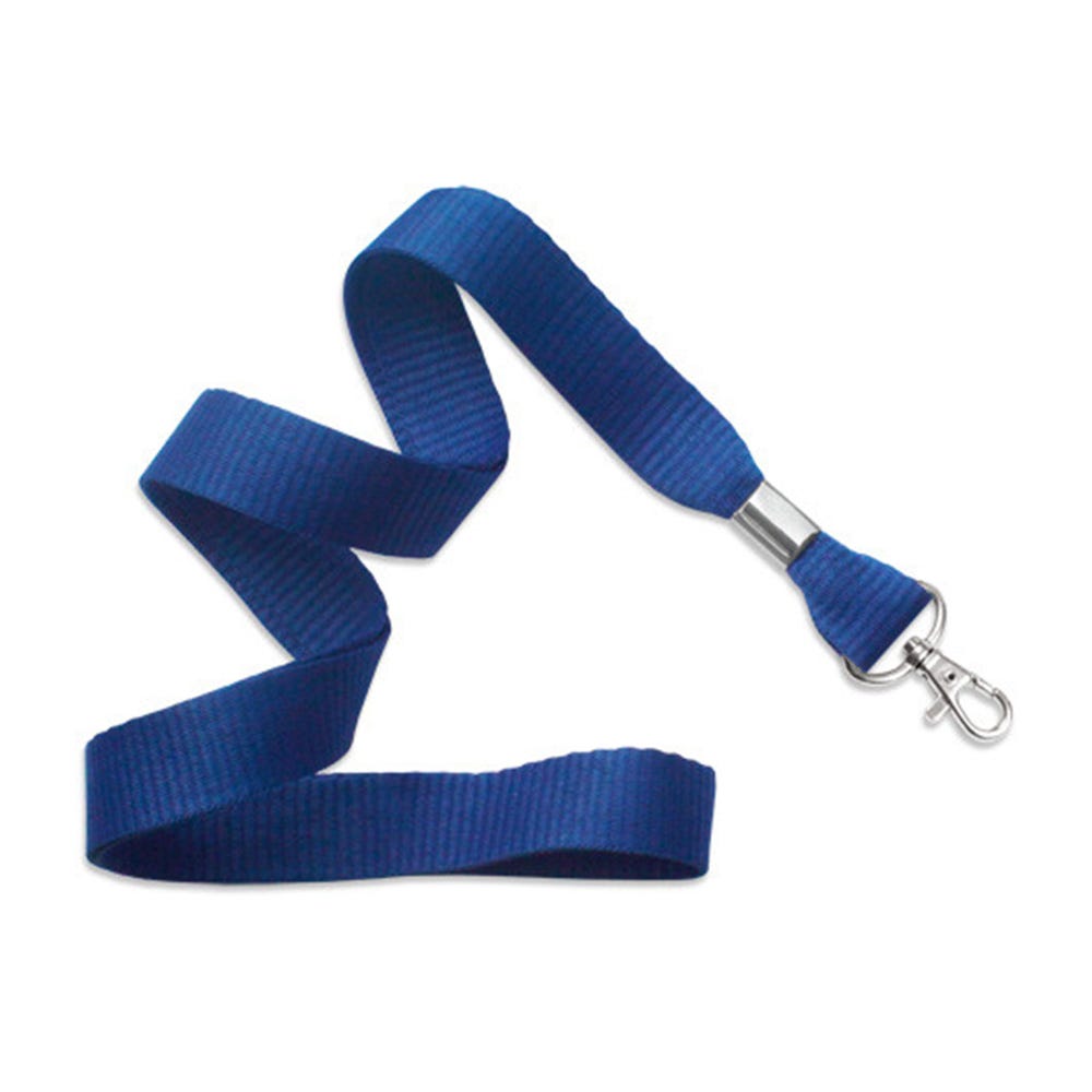 5/8'' Royal Blue MicroWeave Non-Breakaway Lanyard w/ Trigger Snap Swivel Hook - 1000 per pack