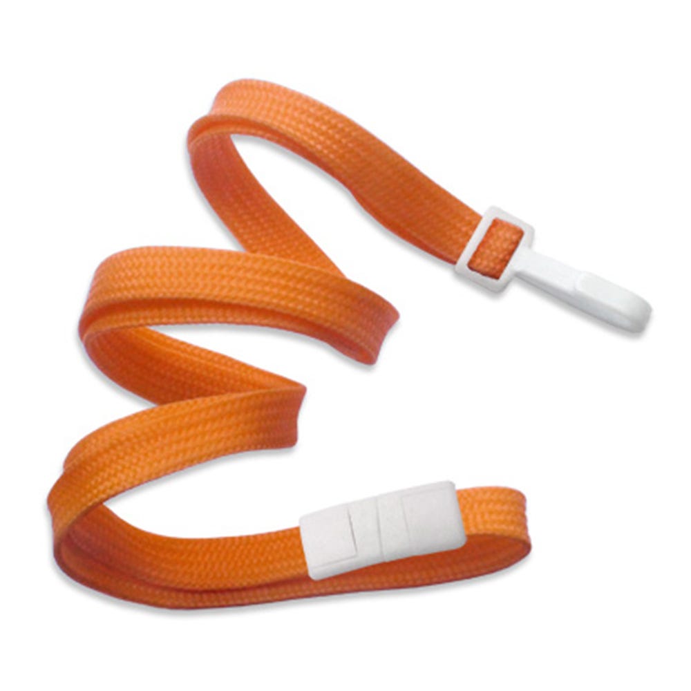 3/8 Orange Breakaway Lanyard with Narrow Plastic Hook - 1000 per pack