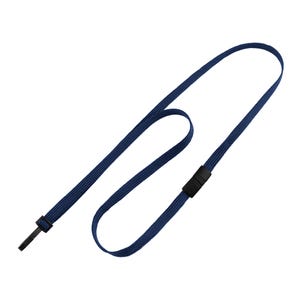 3/8 Navy Blue Breakaway Lanyard with Narrow Plastic Hook - 100 per pack