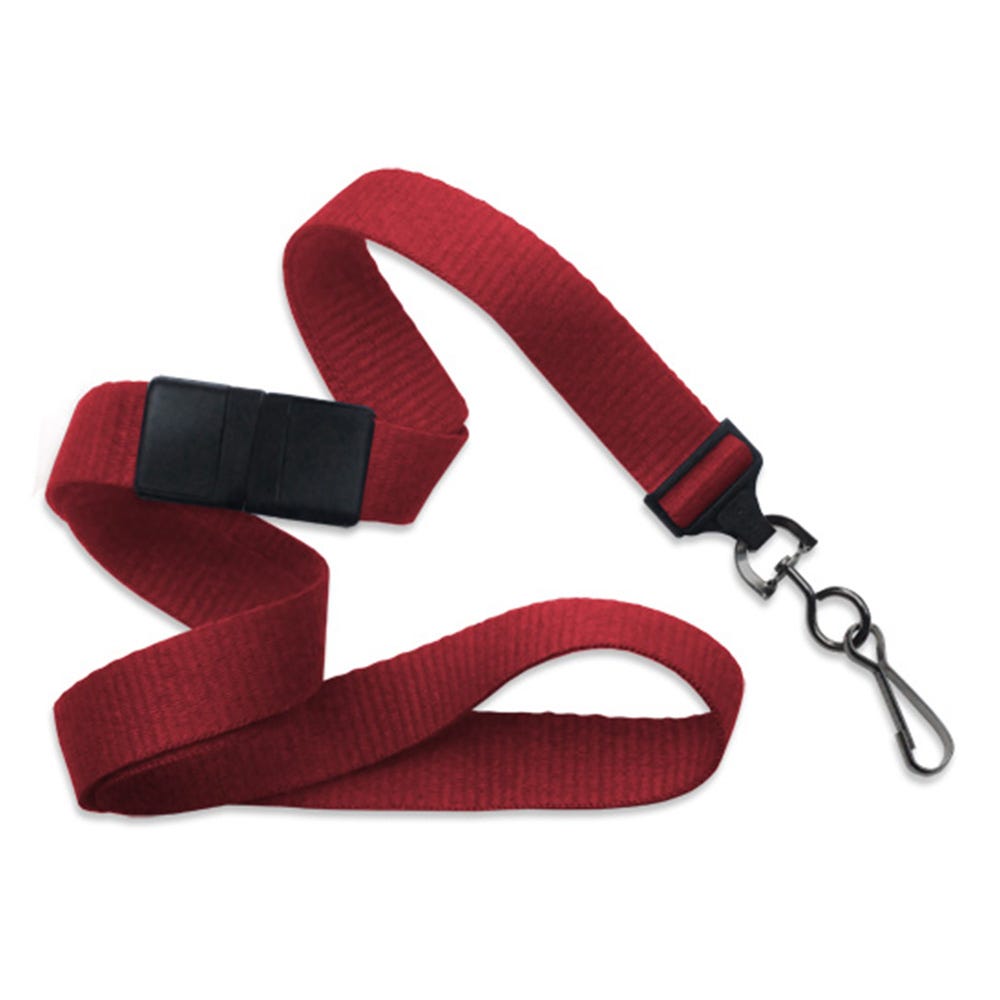 5/8'' Red MicroWeave Lanyard w/ Safety Breakaway - 1000 per pack