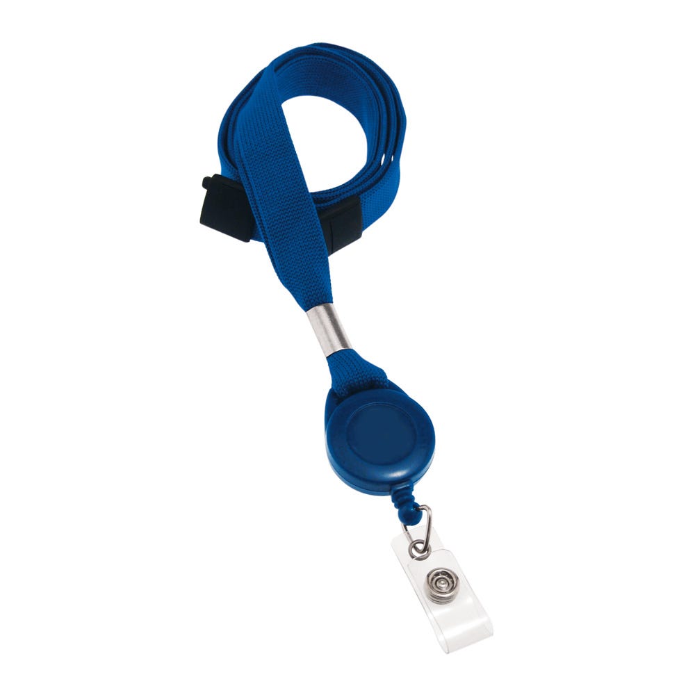 100-Count 1.25'' Badge Reels and 5/8'' Breakaway Lanyards Combo
