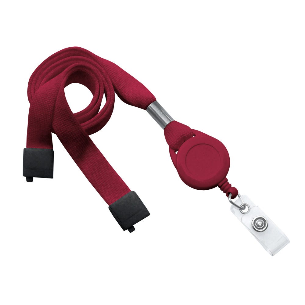 1.25'' Badge Reel + 5/8'' Breakaway Lanyard Combo (100-Pack)