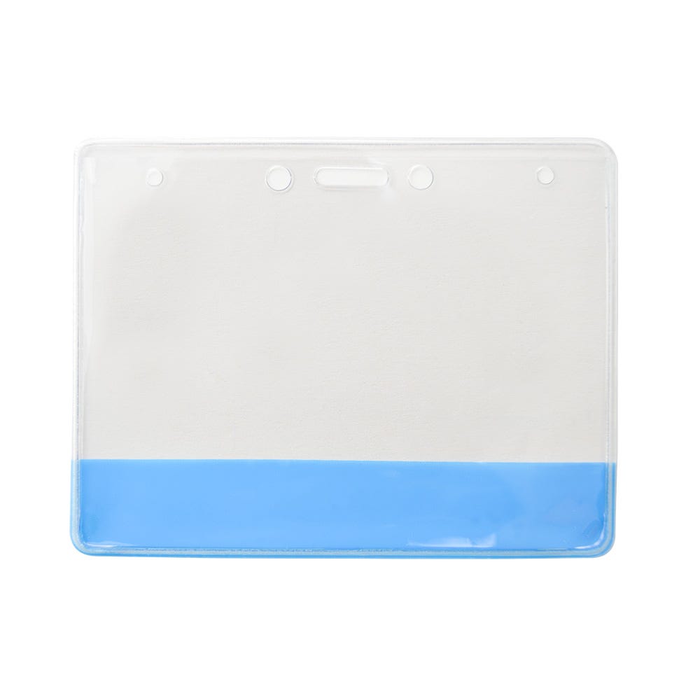 Transparent Blue Bar - Horizontal - Large Event Badge Holders - 100 per pack