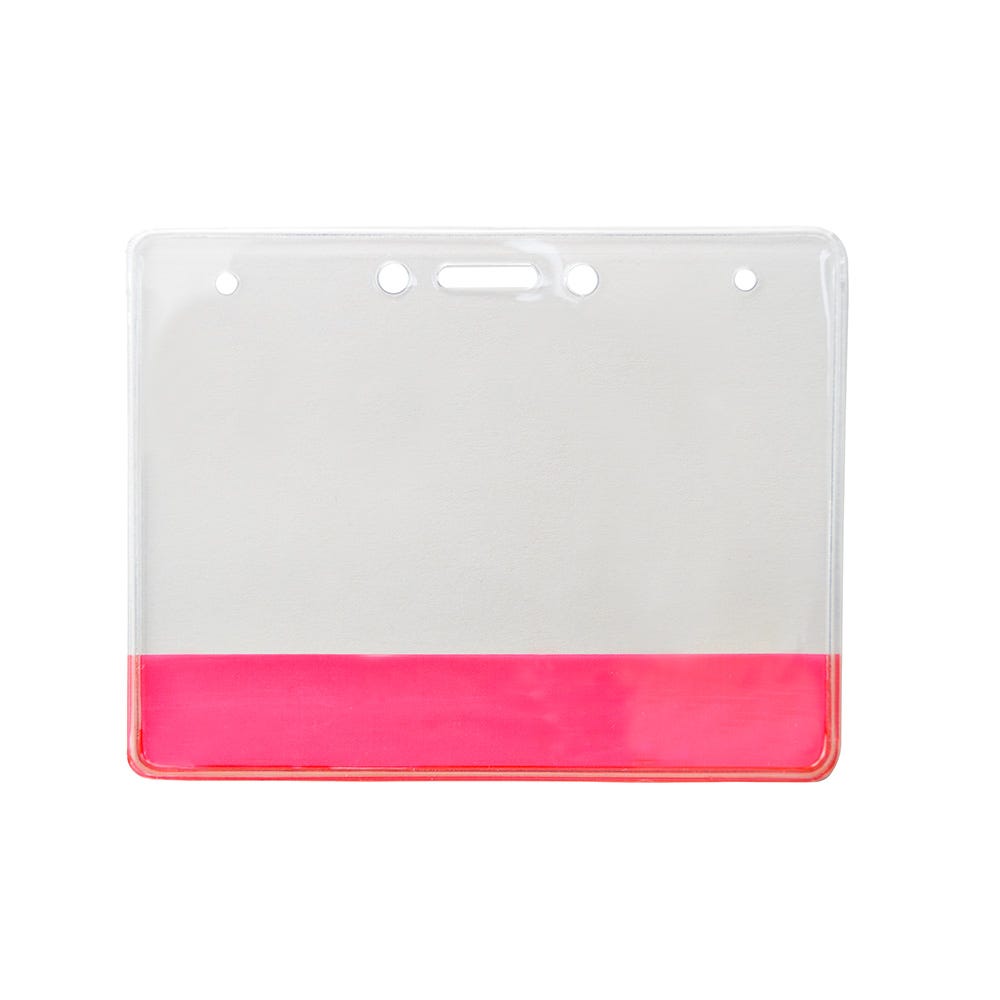 Transparent Red Bar - Horizontal - Large Event Badge Holders - 100 per pack