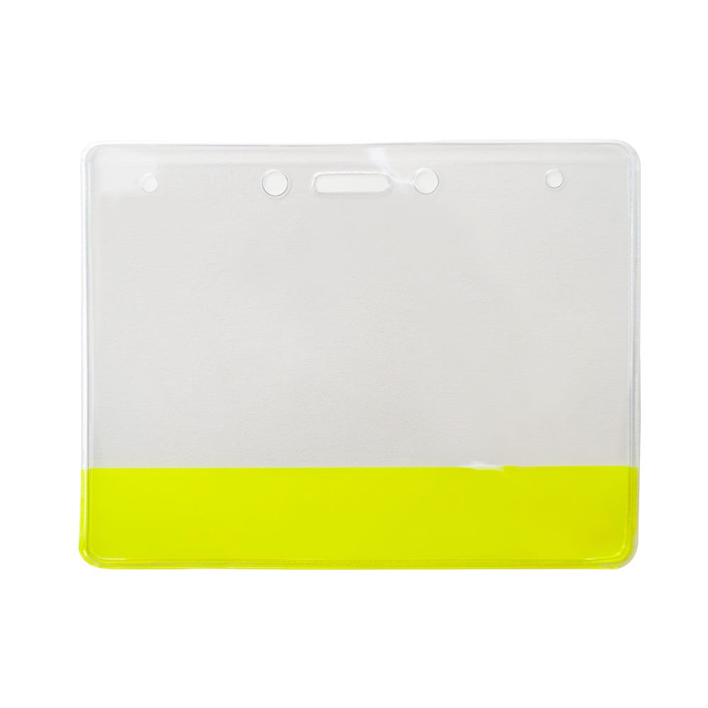 Transparent Yellow Bar - Horizontal - Large Event Badge Holders - 100 per pack