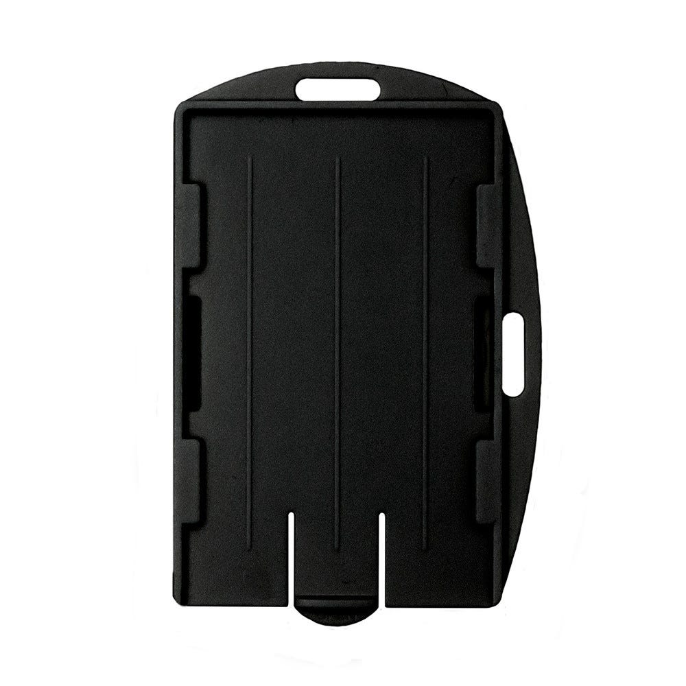 Black Rigid NextLife Compostable Badge Holder - 2 Card Holder - Vertical or Horizontal - 100 Per Pack