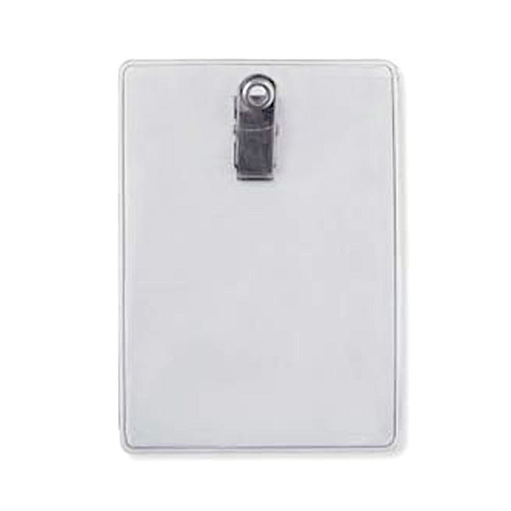 Premium Name Tag Holders - Vertical - Clear Vinyl - 100 per pack