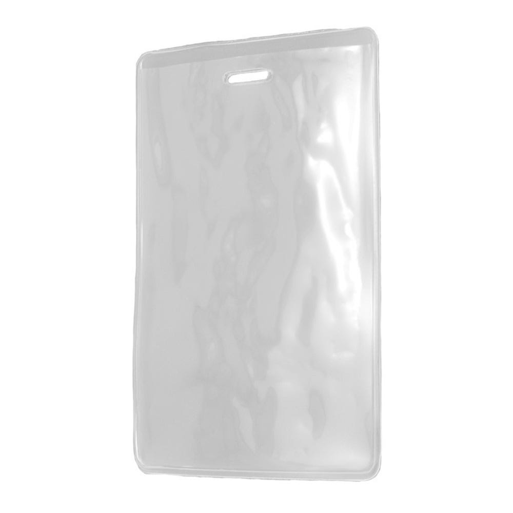 S-Series Anti-Print Transfer - Vertical - Clear Vinyl Proximity Card Holders - Pack of 100