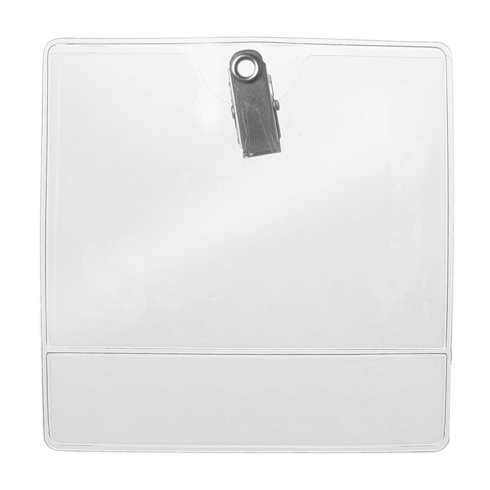 Premium Name Tag Holders - Horizontal - Clear Vinyl - 100 per pack