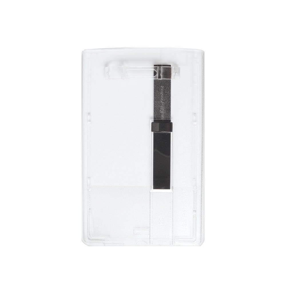 Clear Rigid Plastic Vertical Smart Card Holder w/ Slide Ejector