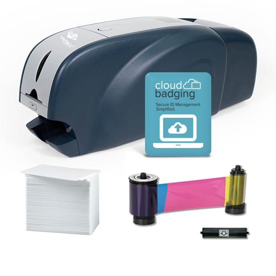 IDP SOLID-310SE Card Printer Bundle - Dual-Sided