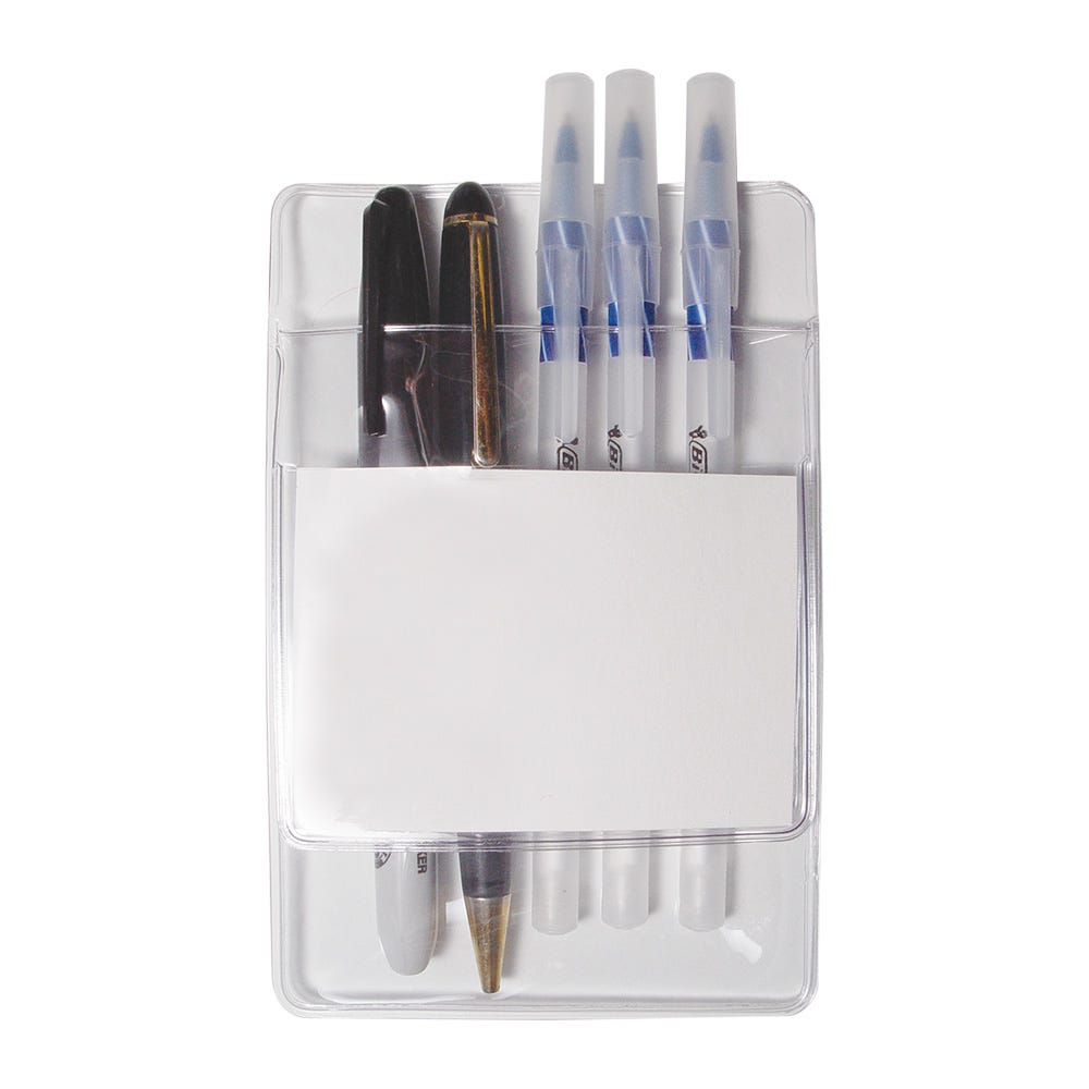 Gov't Size Horizontal Clear Vinyl Pocket Protector - 100 per pack