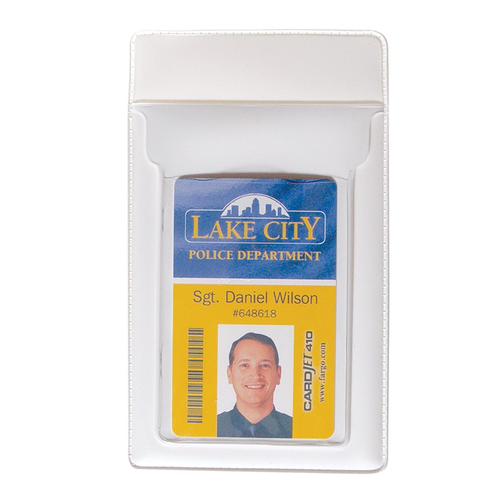 Gov't Size Pocket Protector - Vertical - Clear Vinyl - 100 per pack
