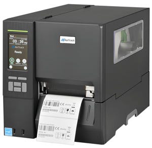 AirTrack Industrial Label Printer, Thermal Transfer, 203 dpi, 4.09" Print Width, Ethernet/RS-232 Serial/USB/USB Host, 14 ips, US, Touch Display, Wi-Fi Capable with purchase of Wireless Card.