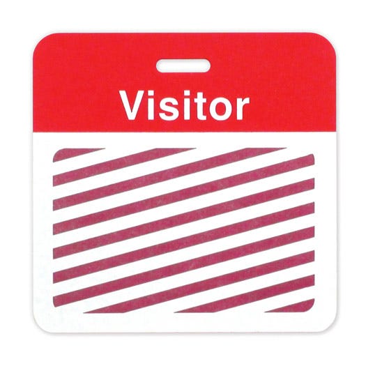 Pre-Printed Visitor Clip-on BACKpart