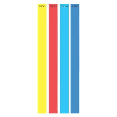 1x10'' Tyvek Wristbands - 1000 per pack