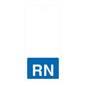 Vertical RN Badge Buddy with Blue Color Bar - 25 per pack
