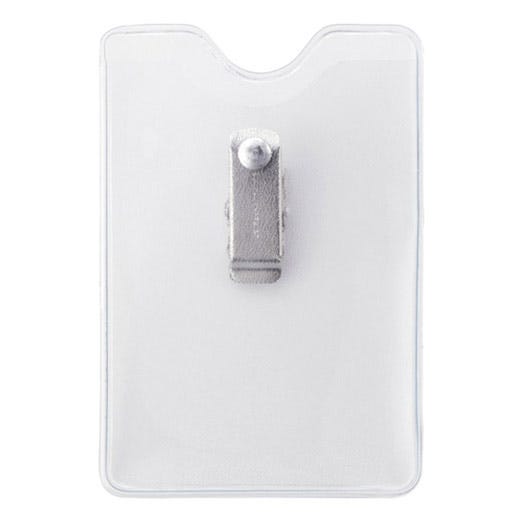 Clear Vinyl - Vertical - Clothing Friendly Badge Holder - 100 per pack