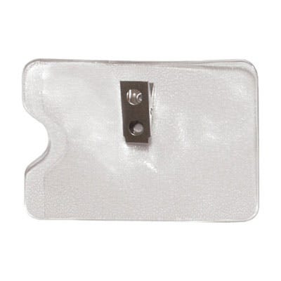 Orange Peel Texture - Horizontal - Clear Vinyl Badge Holder - Qty 100