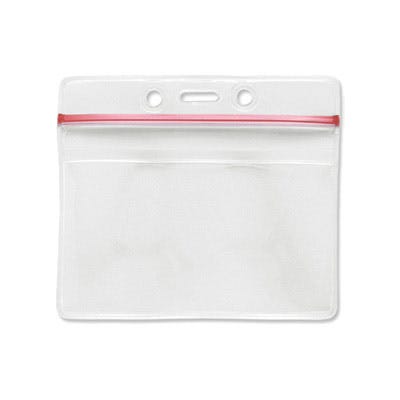 Weather Resistant - Horizontal - Clear Vinyl Badge Holder - 100 per pack