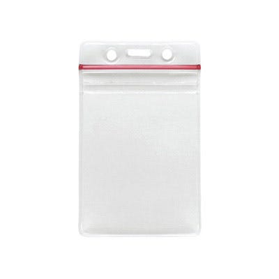 All-Weather Resistant - Vertical - Clear Vinyl Badge Holder - 100 per pack