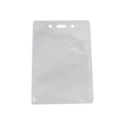 Clear Earth-Friendly Vinyl - Vertical - Anti-Print Transfer Badge Holder - 100 per pack