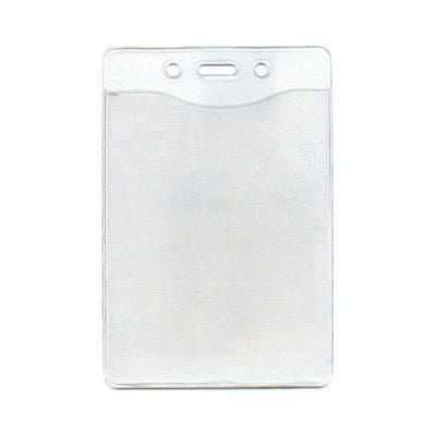 Qty 100 - Clear Vinyl Badge Holders - Vertical