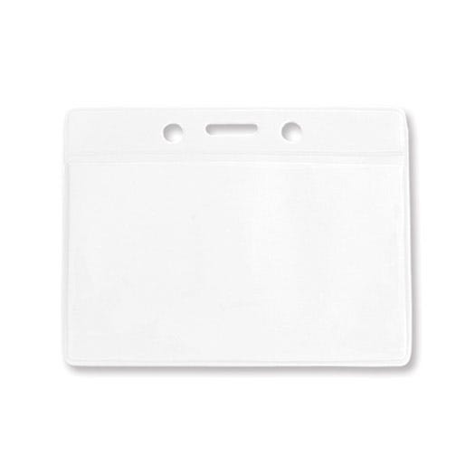 Clear Bar - Horizontal - Clear Vinyl Badge Holder - 100 per pack