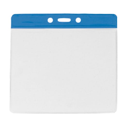 Blue Bar - Horizontal - Event Size - Clear Vinyl Badge Holder - 100 per pack