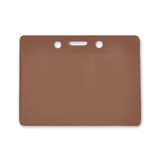 Brown Back - Horizontal - Vinyl Badge Holder - 1,000 per pack - DISCONTINUED