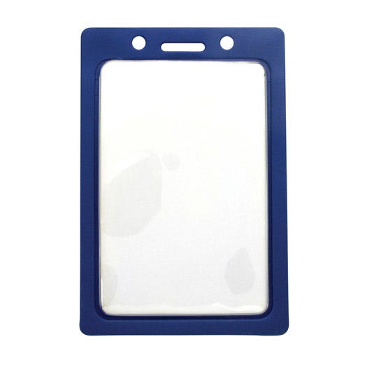 Blue Color Frame - Vertical - Vinyl Badge Holder - 100 per pack